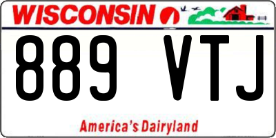 WI license plate 889VTJ