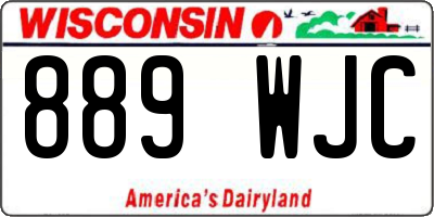 WI license plate 889WJC