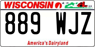 WI license plate 889WJZ