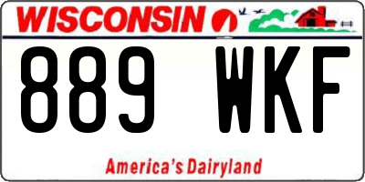 WI license plate 889WKF