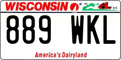 WI license plate 889WKL