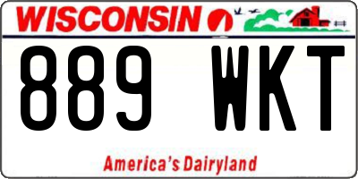 WI license plate 889WKT
