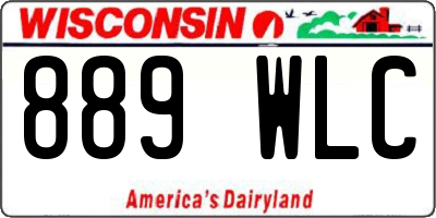 WI license plate 889WLC