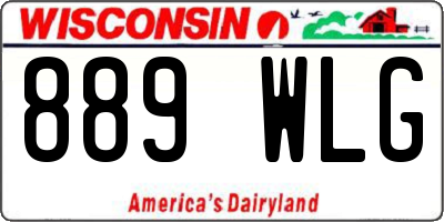 WI license plate 889WLG