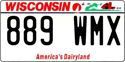 WI license plate 889WMX