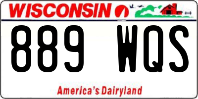 WI license plate 889WQS