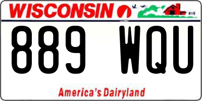 WI license plate 889WQU