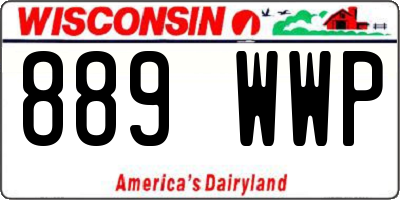 WI license plate 889WWP