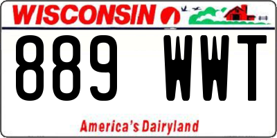 WI license plate 889WWT