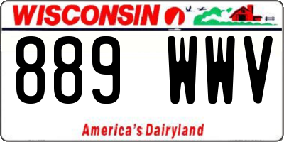 WI license plate 889WWV