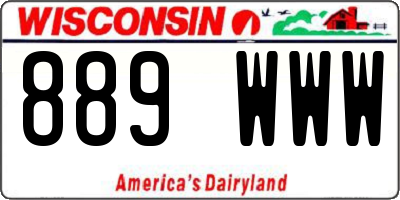 WI license plate 889WWW
