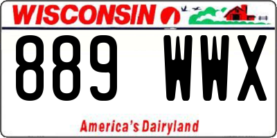 WI license plate 889WWX