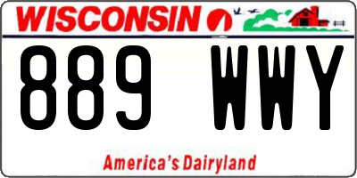 WI license plate 889WWY