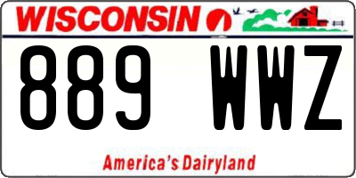 WI license plate 889WWZ