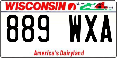 WI license plate 889WXA