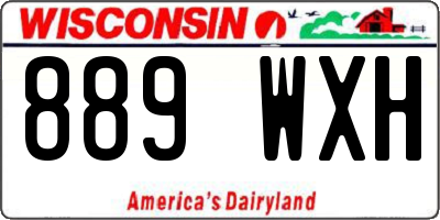 WI license plate 889WXH