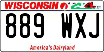 WI license plate 889WXJ