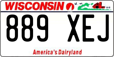 WI license plate 889XEJ