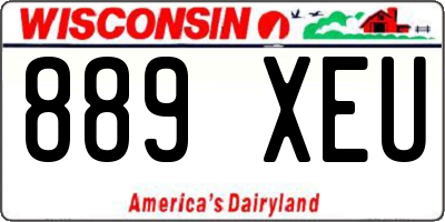 WI license plate 889XEU