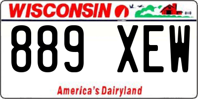 WI license plate 889XEW