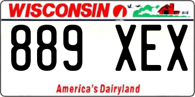 WI license plate 889XEX