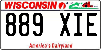 WI license plate 889XIE