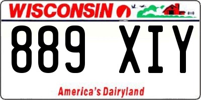 WI license plate 889XIY