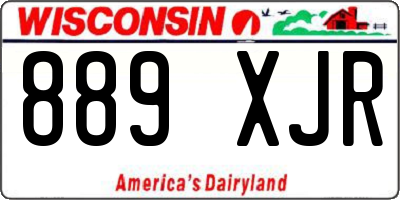 WI license plate 889XJR