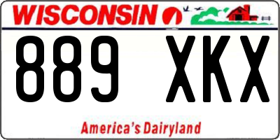 WI license plate 889XKX