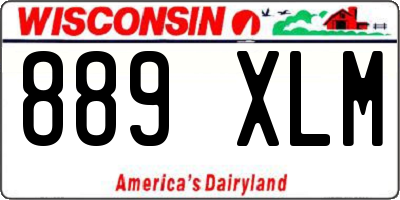 WI license plate 889XLM
