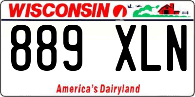 WI license plate 889XLN