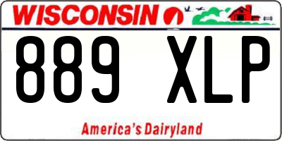 WI license plate 889XLP