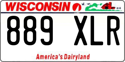 WI license plate 889XLR