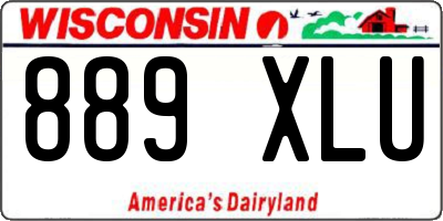 WI license plate 889XLU