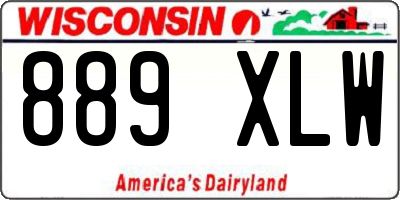 WI license plate 889XLW