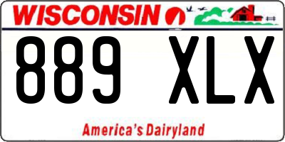 WI license plate 889XLX
