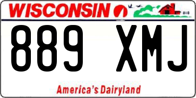 WI license plate 889XMJ