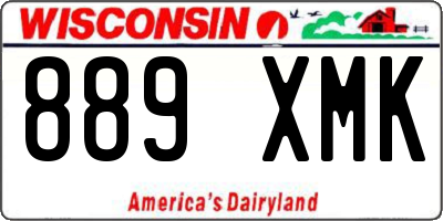 WI license plate 889XMK