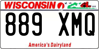 WI license plate 889XMQ