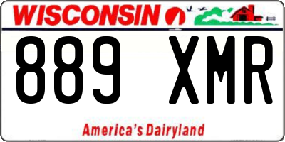 WI license plate 889XMR