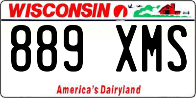 WI license plate 889XMS