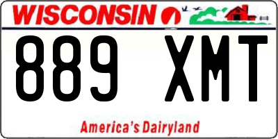 WI license plate 889XMT