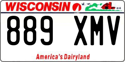 WI license plate 889XMV