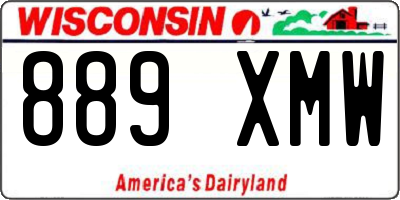 WI license plate 889XMW