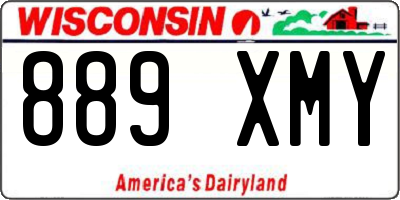 WI license plate 889XMY