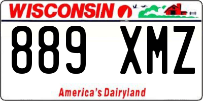 WI license plate 889XMZ