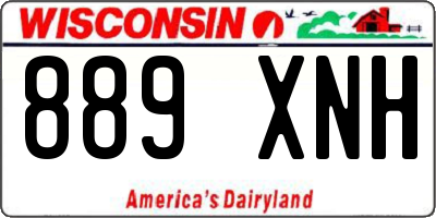 WI license plate 889XNH