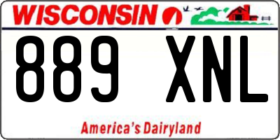 WI license plate 889XNL