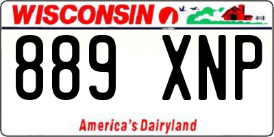 WI license plate 889XNP