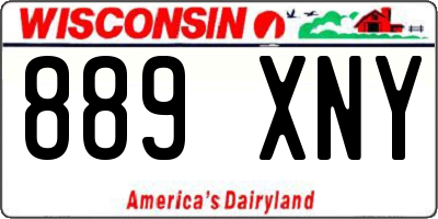 WI license plate 889XNY